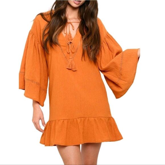 Storia Oversized Bohemian Tunic Mini Dress Size Small - Picture 1 of 15
